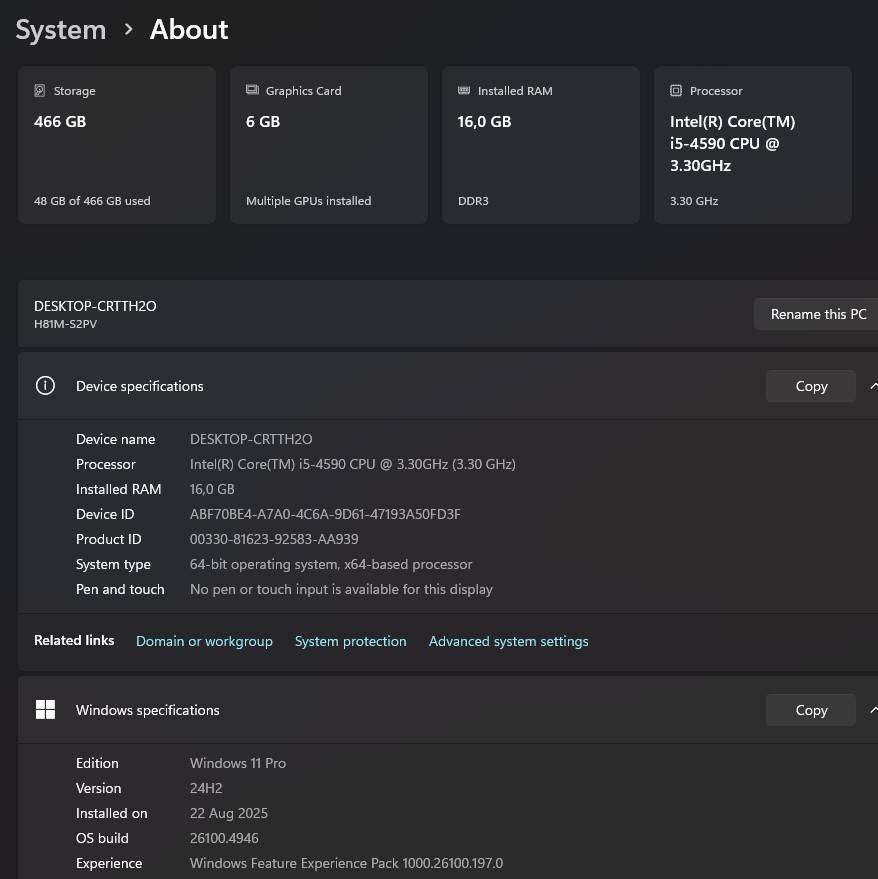 Gaming compact PC with static ARGB, GTX1060 6Gb GPU, i5-4590 CPU, 16Gb RAM, 512Gb SSD, Win 11 Pro