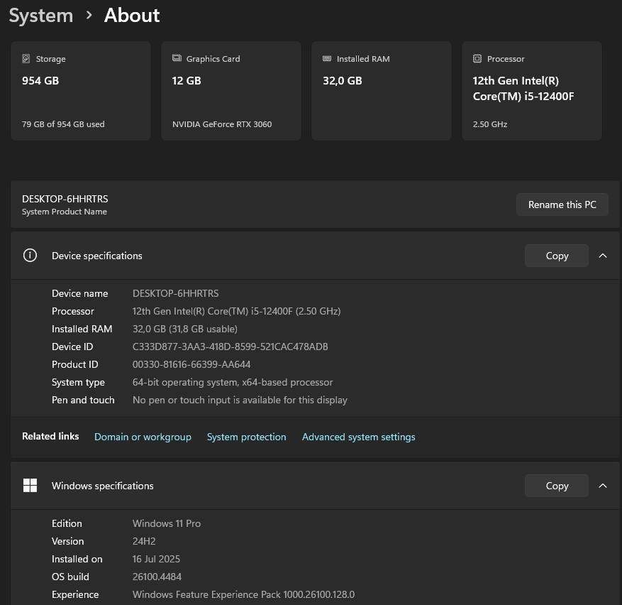 Gaming PC with static ARGB, RTX3060 12Gb GPU, i5-12400F CPU, 32Gb RAM, 1Tb NvMe, Win 11 Pro