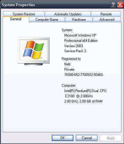 Vintage XP 64bit Desktop, GF 8500 GT 256Mb GPU, Dual Core CPU, 2Gb RAM, 120Gb SSD, DVD, Win XP64bit