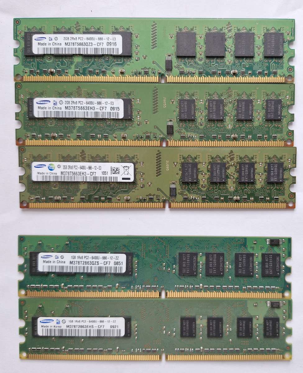 2Gb DDR2 667/800MHz RAM, 240 pin for PC