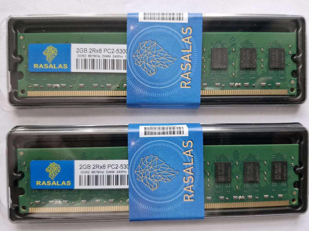 2Gb DDR2 667/800MHz RAM, 240 pin for PC