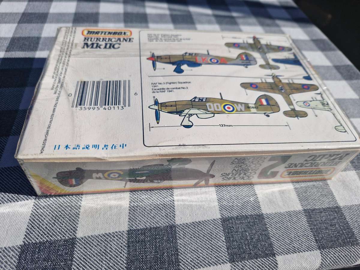 1970's Matchbox Hawker Hurricane model kit