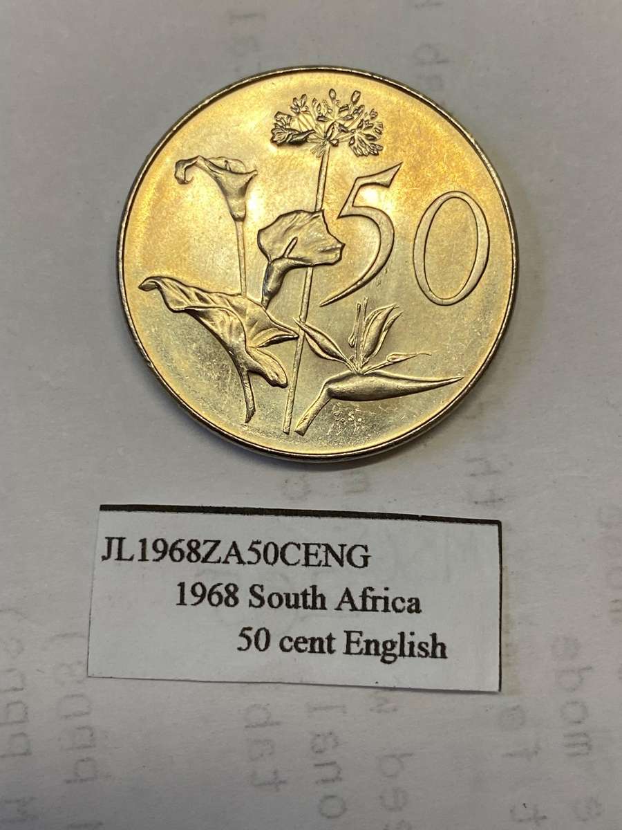 1968 South Africa 50 cent - ENGLISH