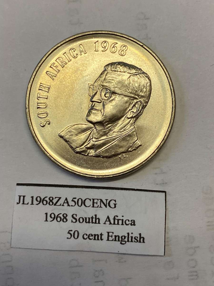1968 South Africa 50 cent - ENGLISH