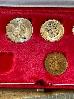 1981 Partial proof set - no gold no silver R1 - 1c to 50c