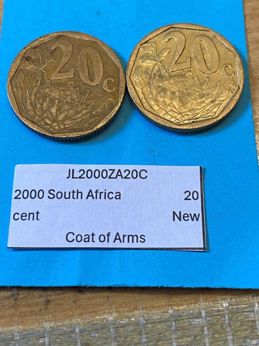 2000 South Africa 20 cent New Coat of Arms- BID PER COIN