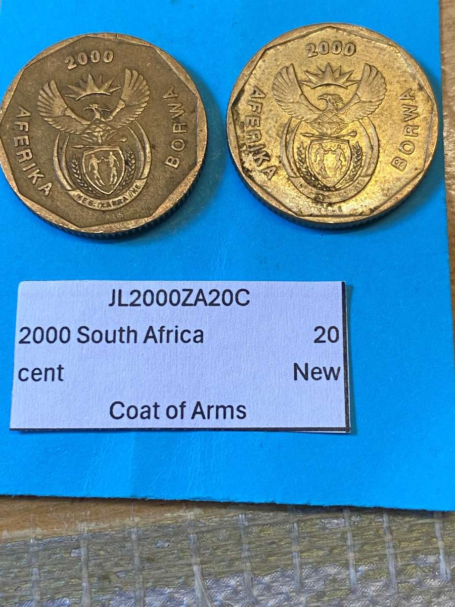 2000 South Africa 20 cent New Coat of Arms- BID PER COIN