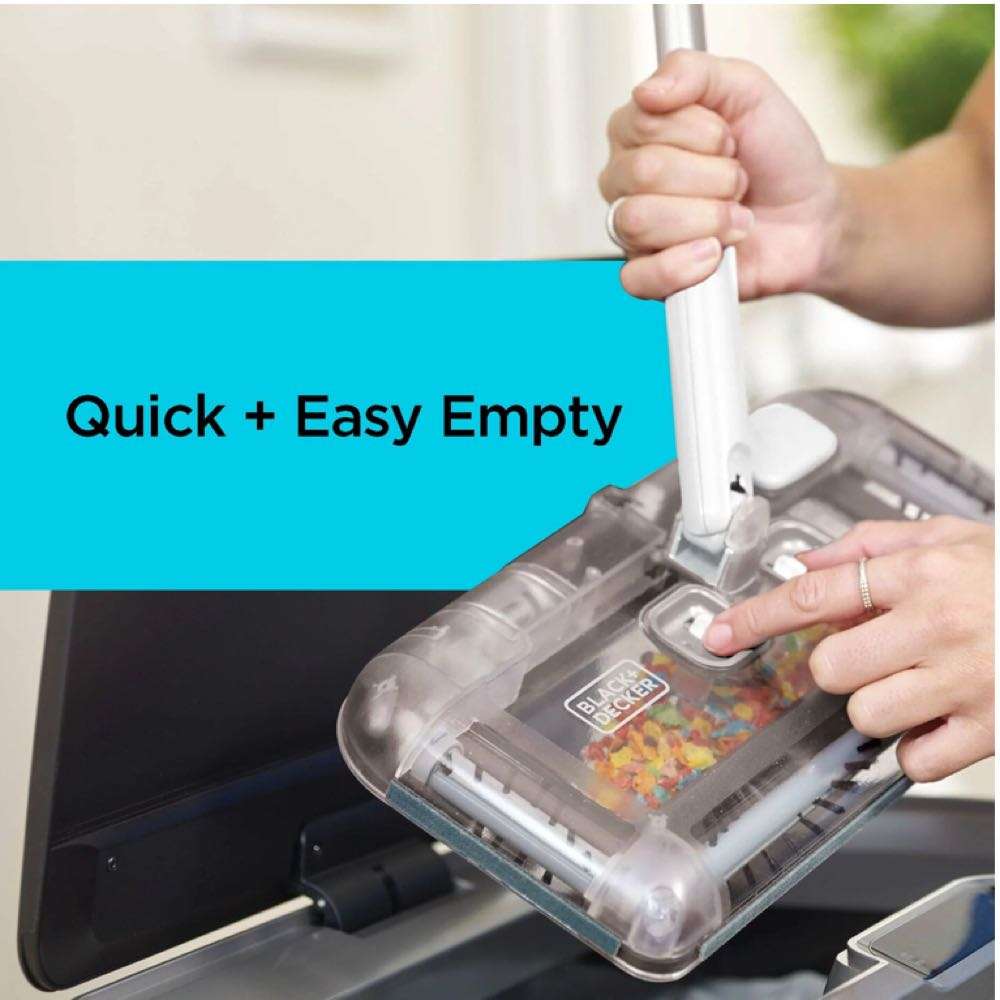 BLACK+DECKER - 10.8WH LITHIUM-ION FLOOR SWEEPER - GREY