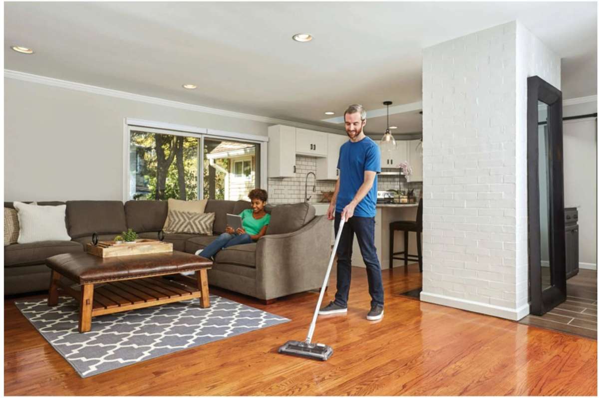 BLACK+DECKER - 10.8WH LITHIUM-ION FLOOR SWEEPER - GREY