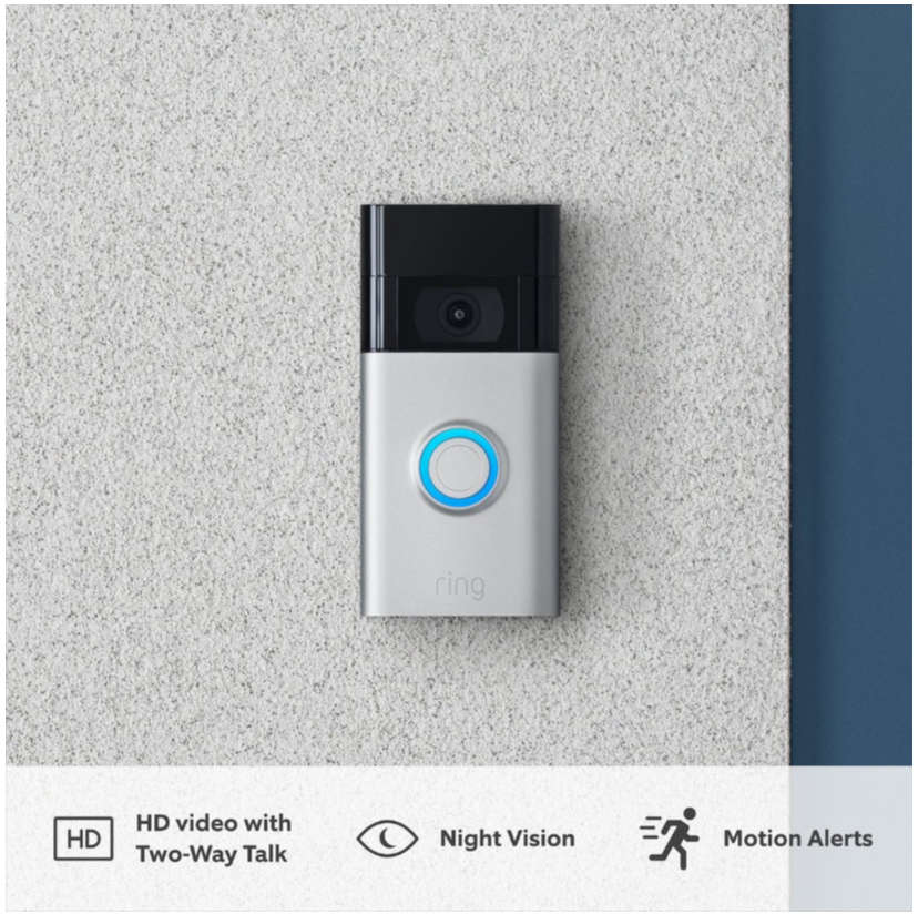 Ring Video Doorbell 2nd Gen | 1080p HD Video | Satin Nickel