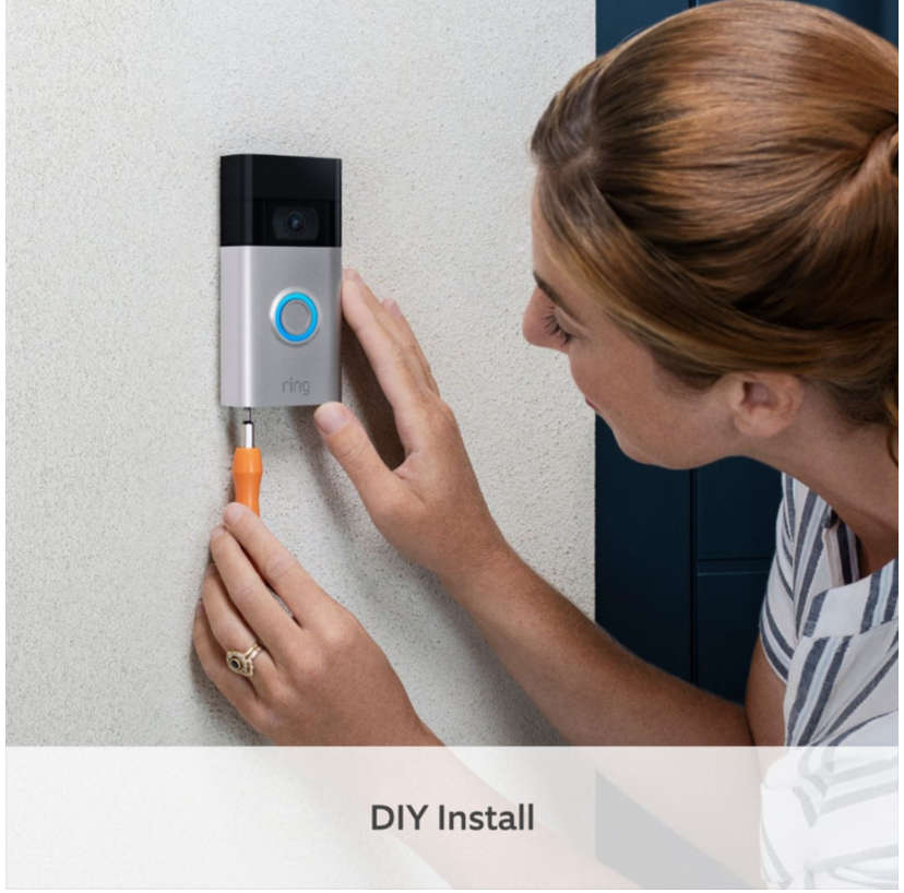 Ring Video Doorbell 2nd Gen | 1080p HD Video | Satin Nickel