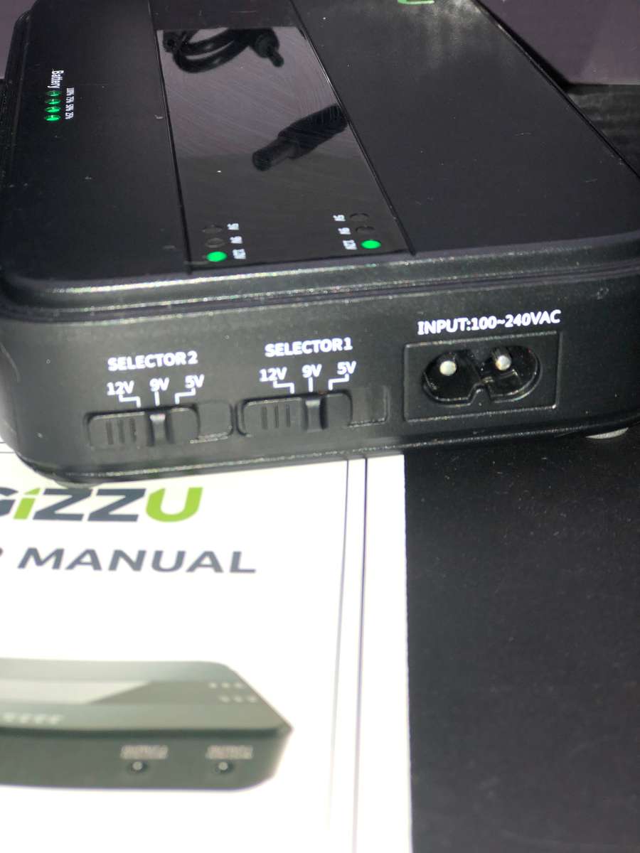 Gizzu GUDP36W Black 8800mAh Mini Dual DC UPS x 1