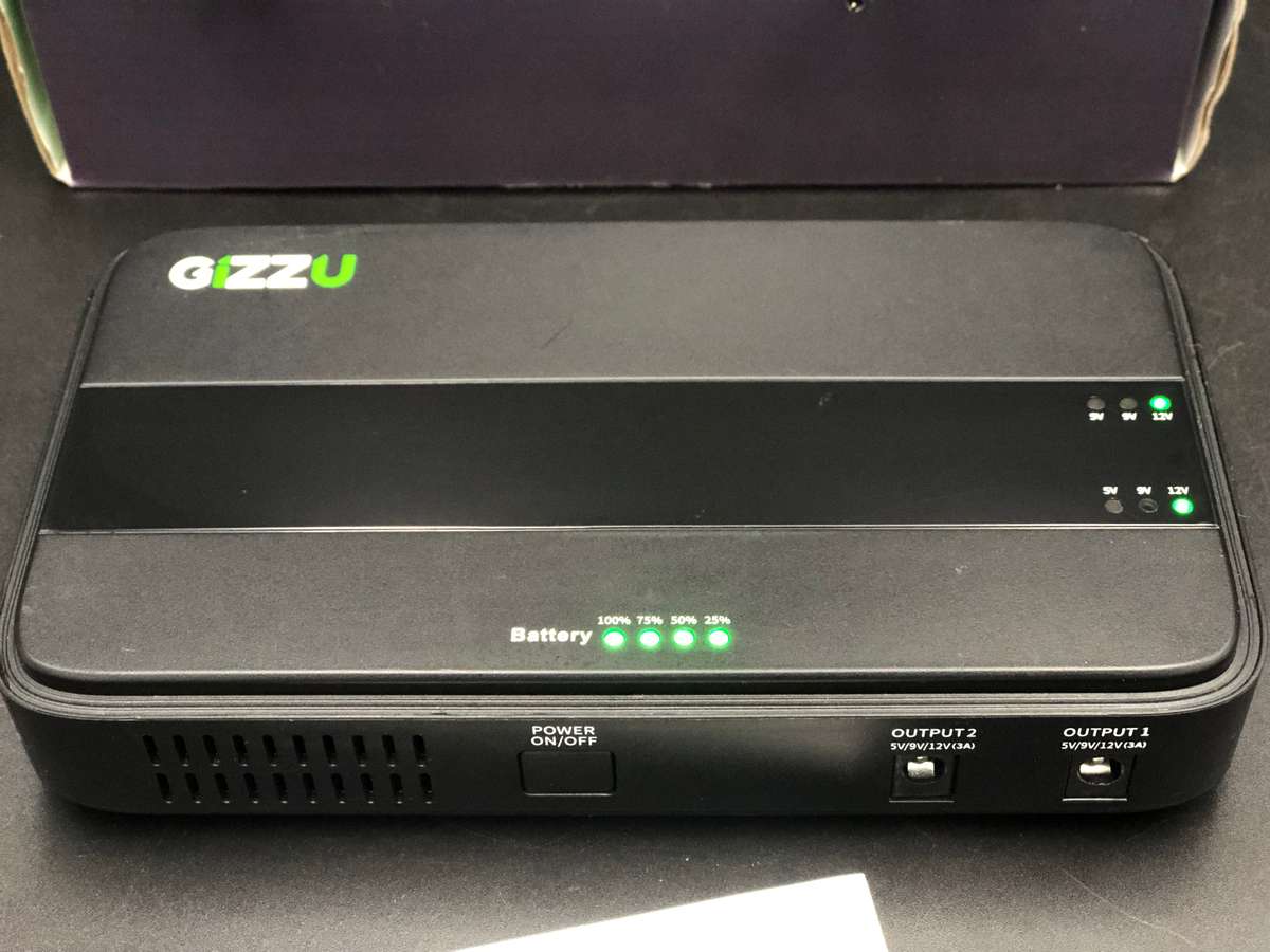 Gizzu GUDP36W Black 8800mAh Mini Dual DC UPS x 1