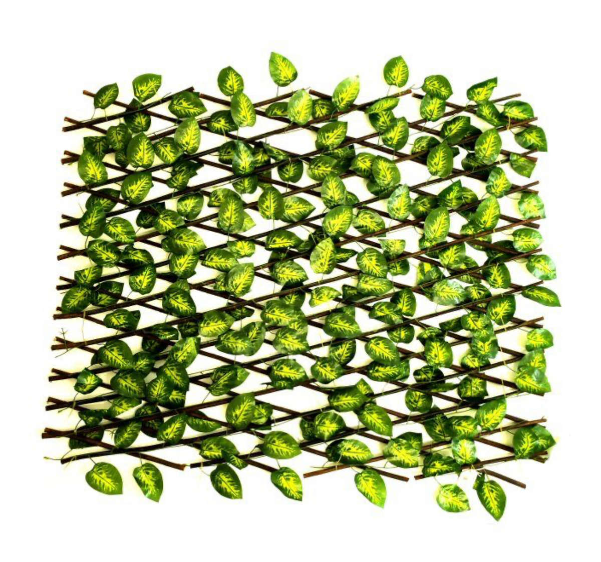 PH Garden - Fold Out Trellis With Artificial Variegated Leaves