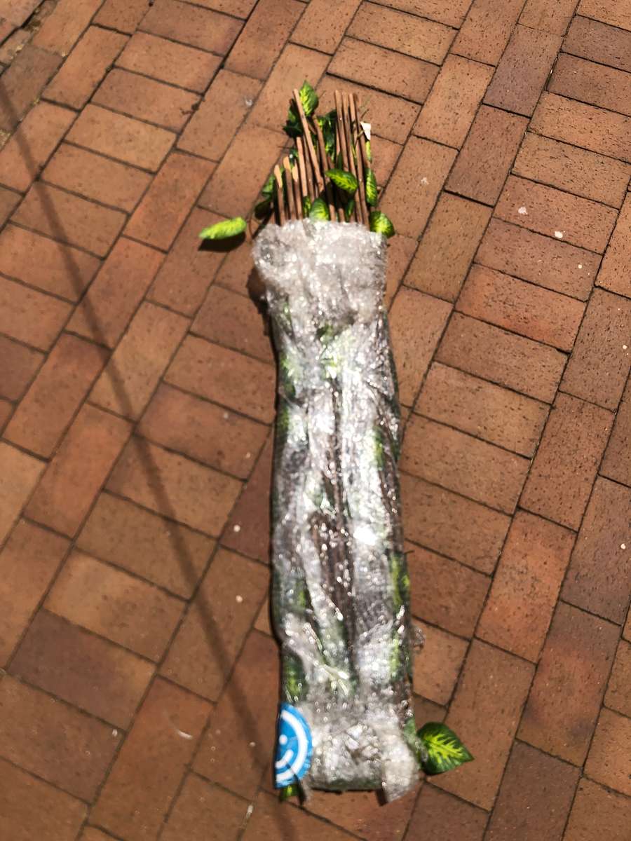 PH Garden - Fold Out Trellis With Artificial Variegated Leaves