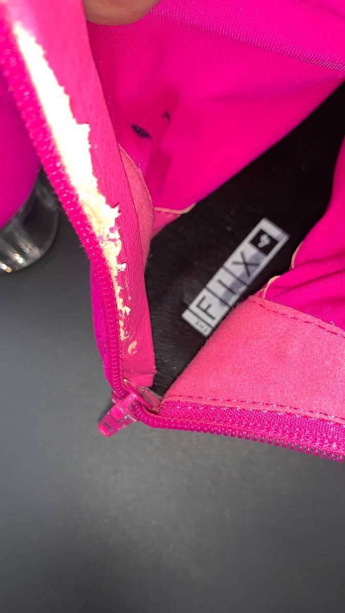 Vibrant Pink Stretch Lycra Sock Booties Clear Translucent Chunky Heel Zip Up