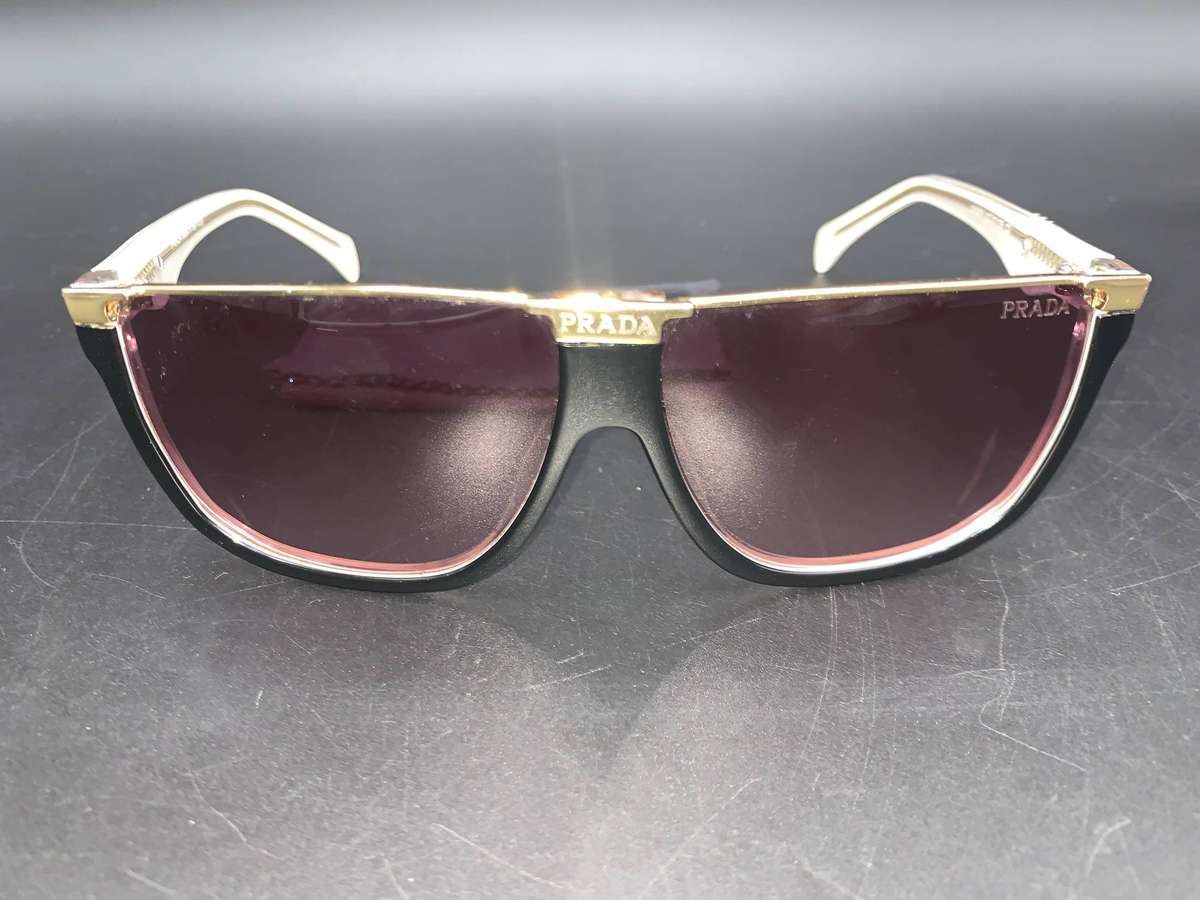 Prada-Style Unisex Flat-Top Sunglasses