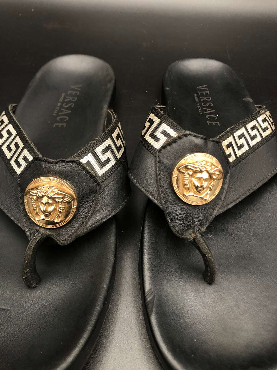 Versace Slippers (Black)
