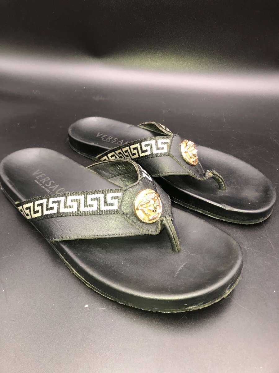 Versace Slippers (Black)