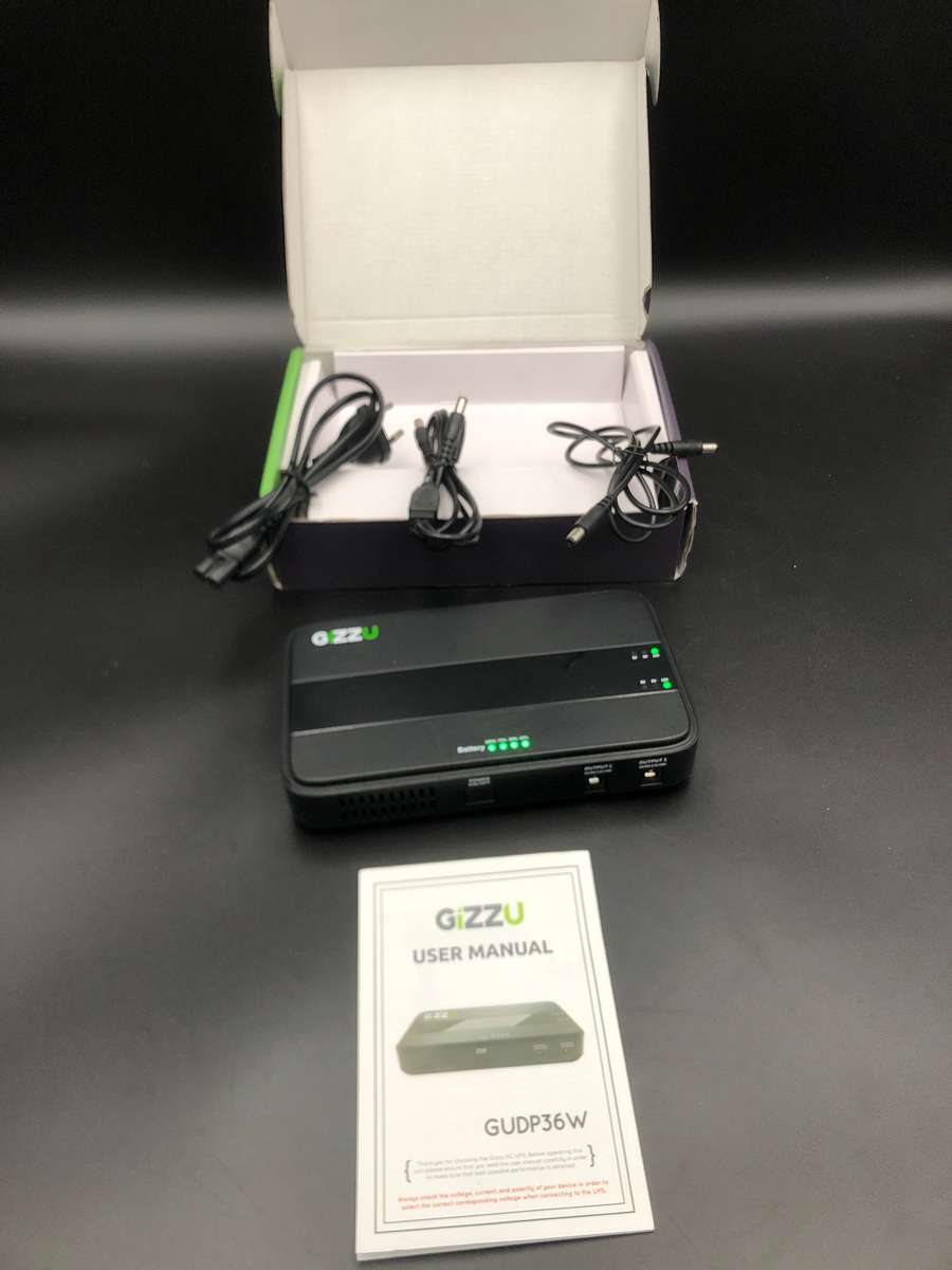 Gizzu GUDP36W Black 8800mAh Mini Dual DC UPS x 1