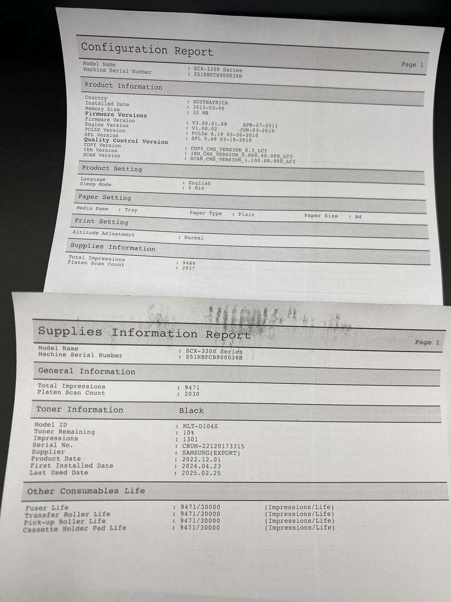 Samsung SCX-3200 Mono Laser Printer - Multifunction