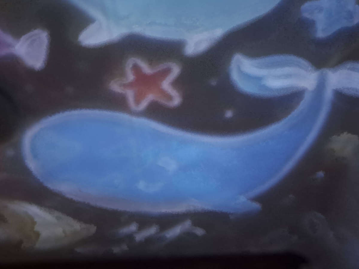 Dream projection rotating night lamp for kids room