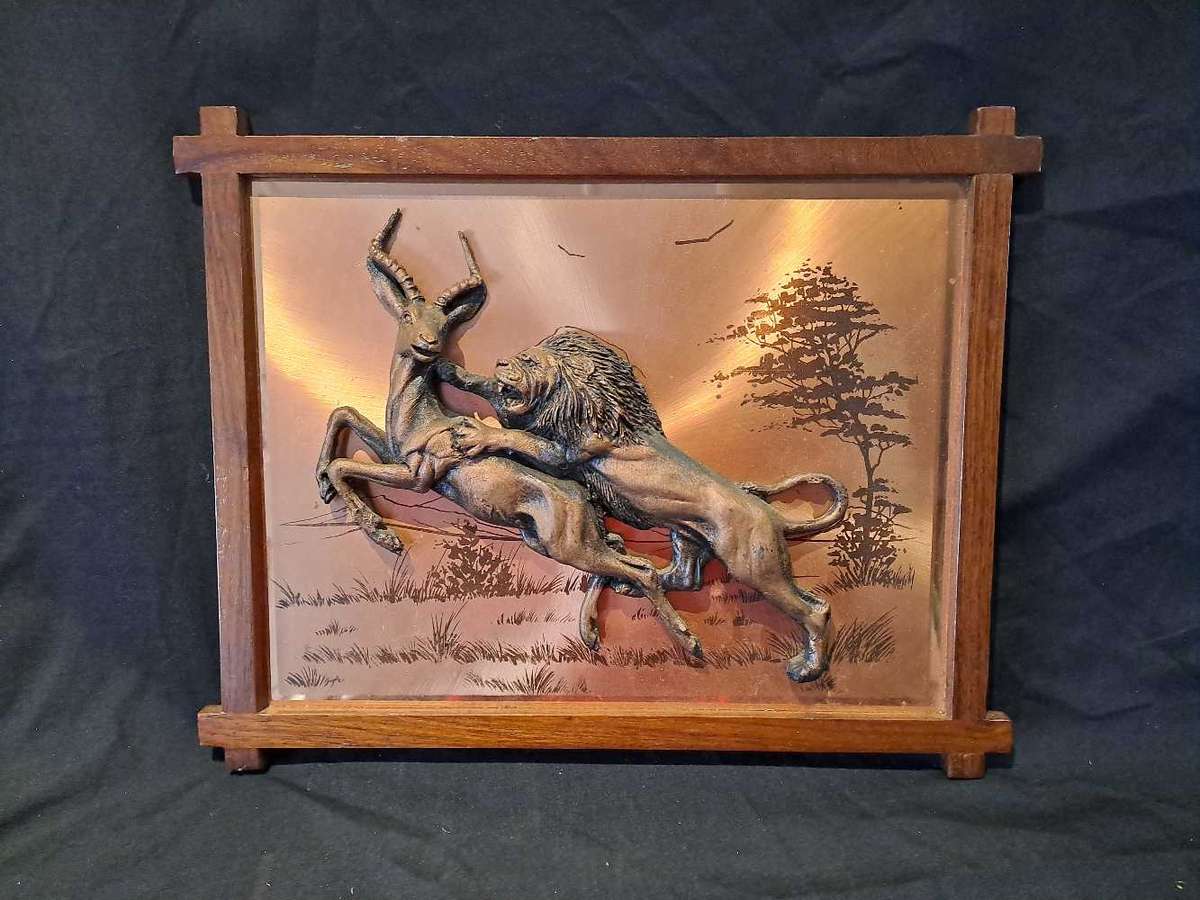 Vintage 3D copper wall art