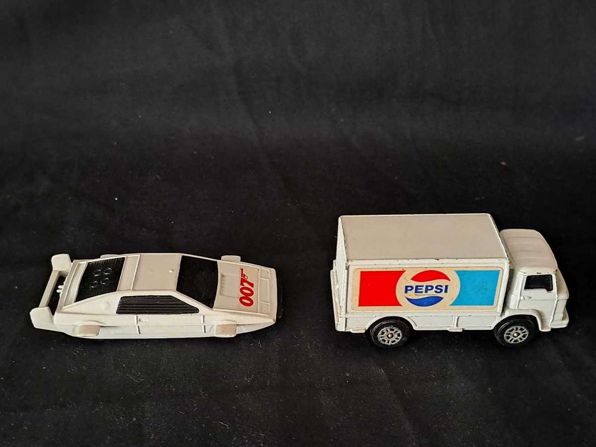 CORGI Juniors 1970s James Bond car and Leylands Pepsi Cola truck