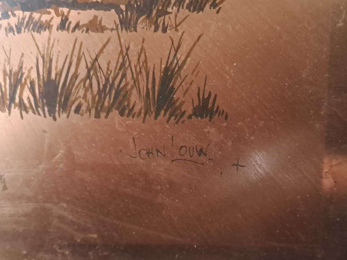 3D copper artwork by artist John Louw, 1974