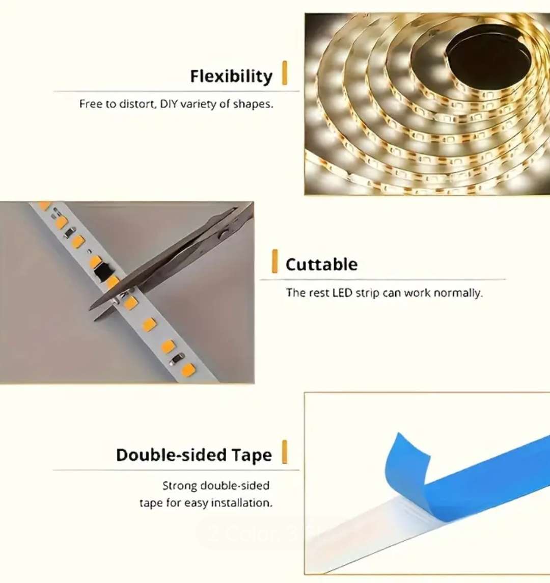 Smart LED Light Strip with Motion Sensor - 5M - Warm White