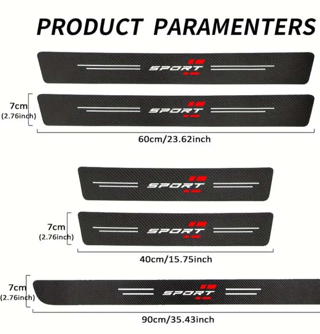 4-Pack Car Door Sill Protectors