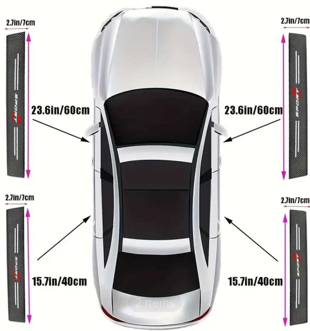 4-Pack Car Door Sill Protectors