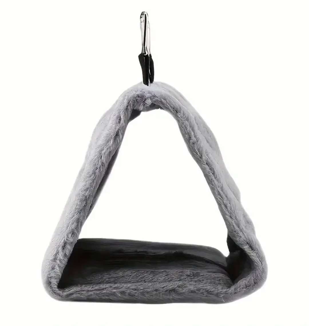 Plush Winter Bird Nest House - Cozy Hanging Hammock For Birds To Sleep And Hideaway. Grey