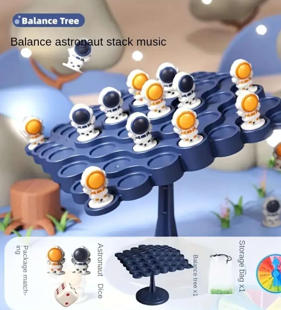 Space-Themed Astronaut Balance Tree Game