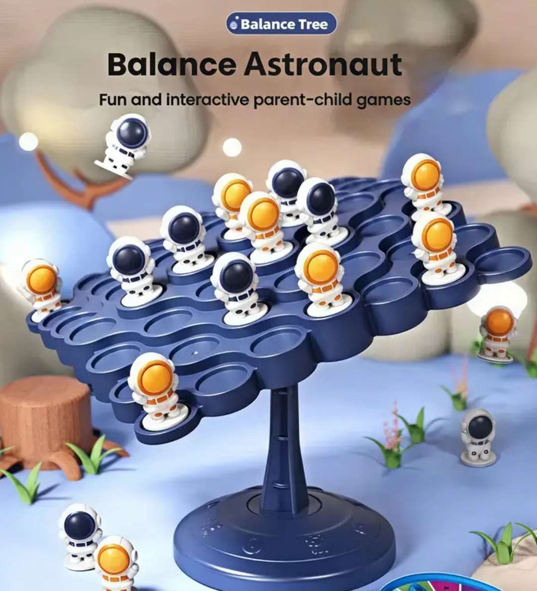 Space-Themed Astronaut Balance Tree Game