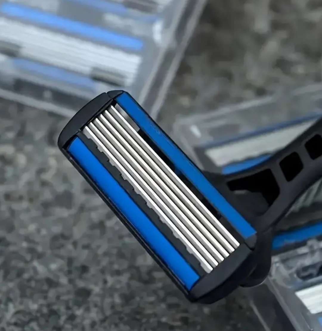 Manual Razor For Men,  2 x Handle, 24 x 6 Layers Stainless Steel Hair Removal Razor Blades