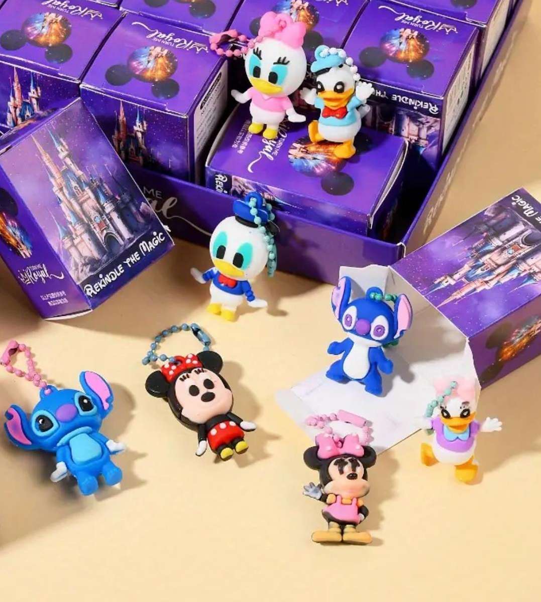 24pcs Mystery Cartoon Theme Keychains