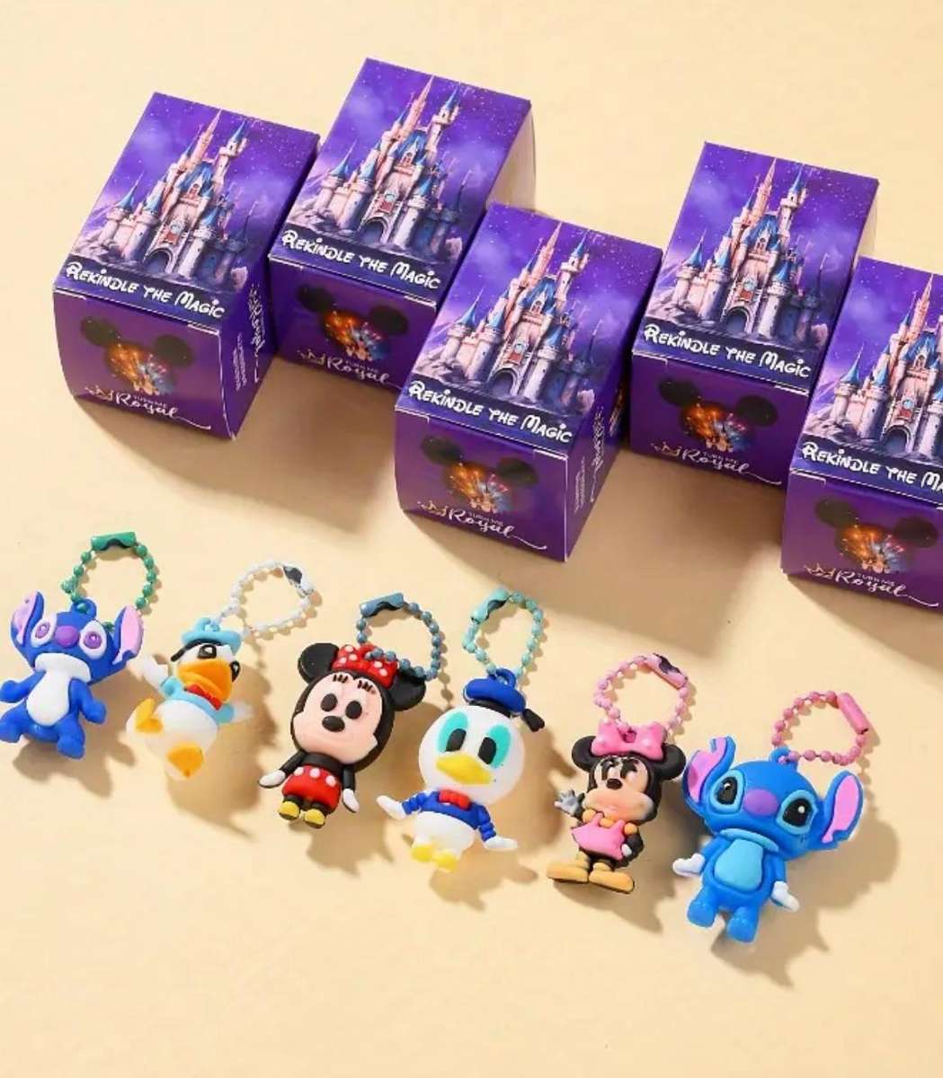 24pcs Mystery Cartoon Theme Keychains