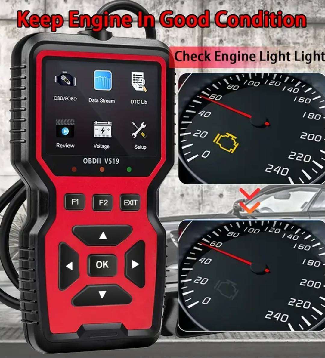 OBD2 Scanner Diagnostic Tool - Grey