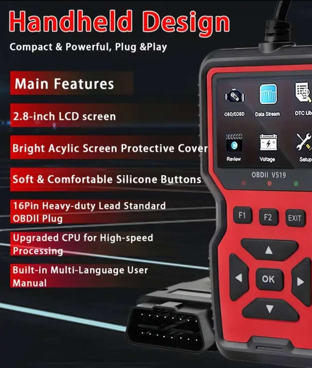 OBD2 Scanner Diagnostic Tool - Grey