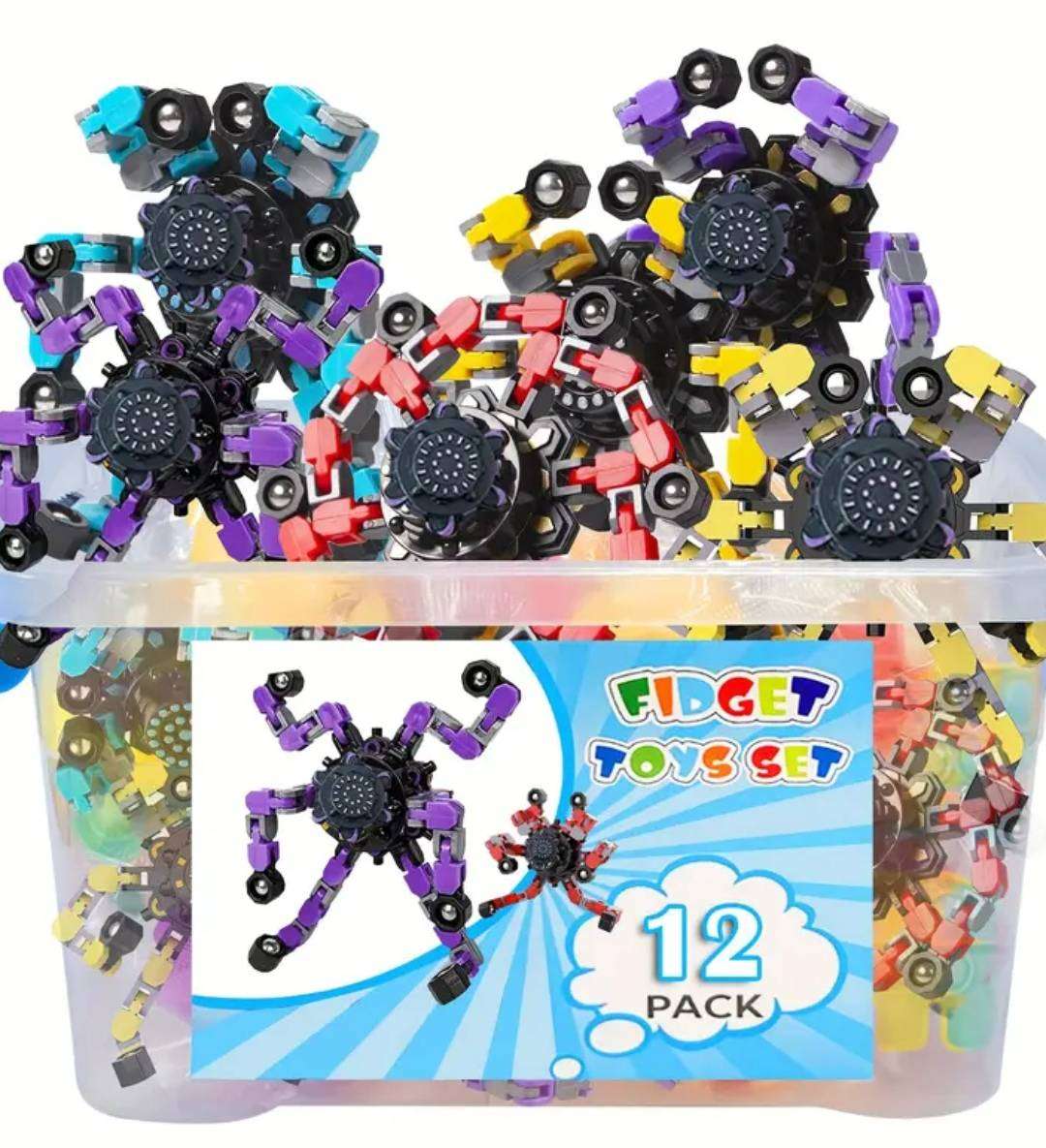 12pcs Amazing Stacking Fidget Spinner Sensory Toys