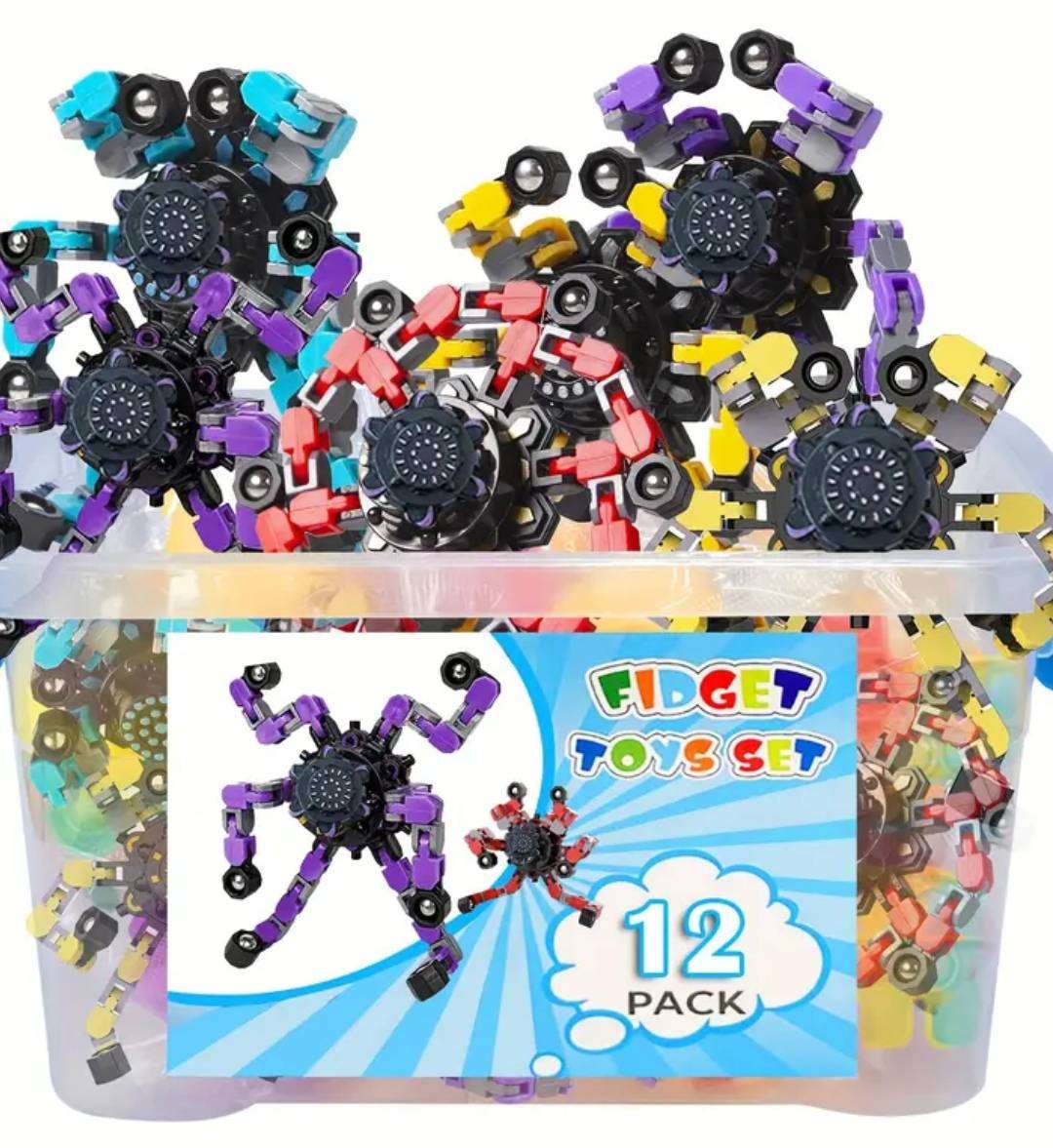 12pcs Amazing Stacking Fidget Spinner Sensory Toys