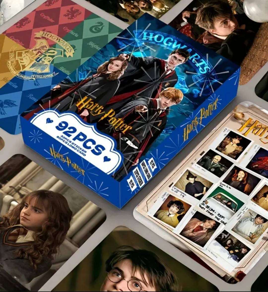 92pcs Harry Potter Collectors Card Set with 60 Cards and 32 Stickers