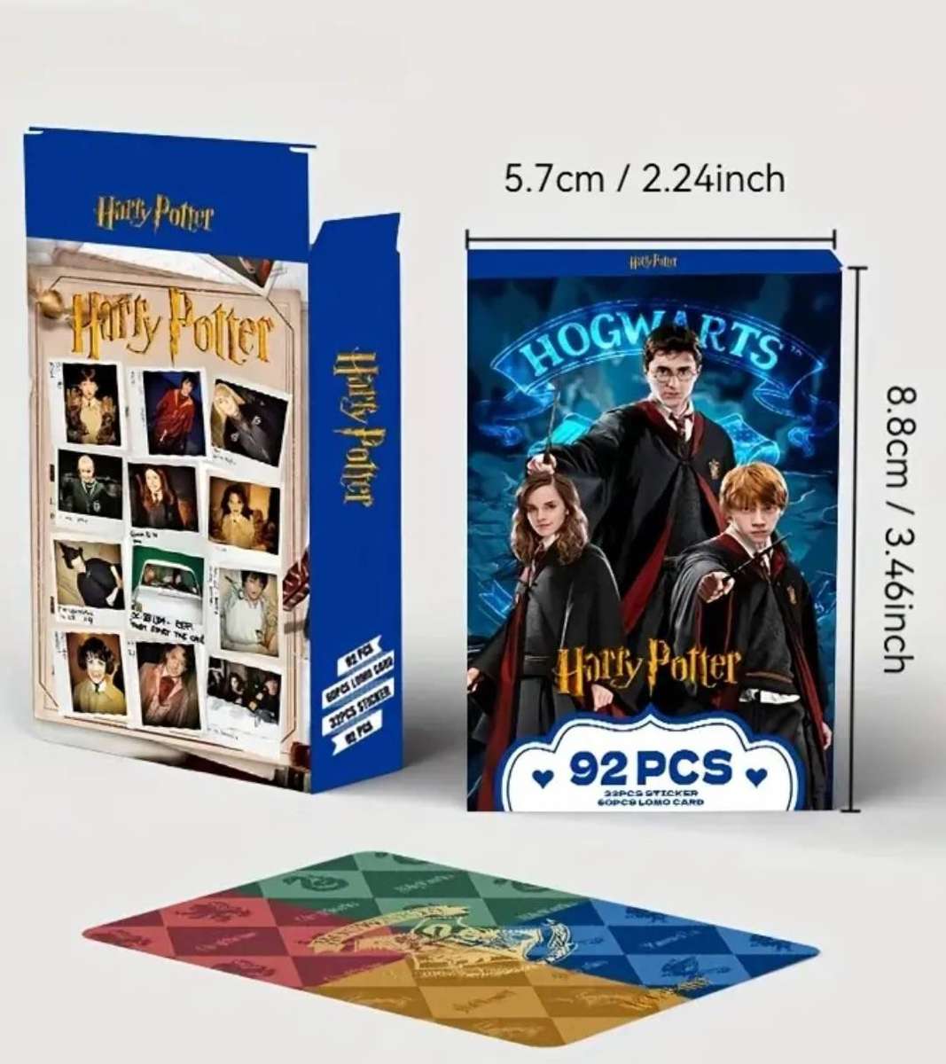 92pcs Harry Potter Collectors Card Set with 60 Cards and 32 Stickers