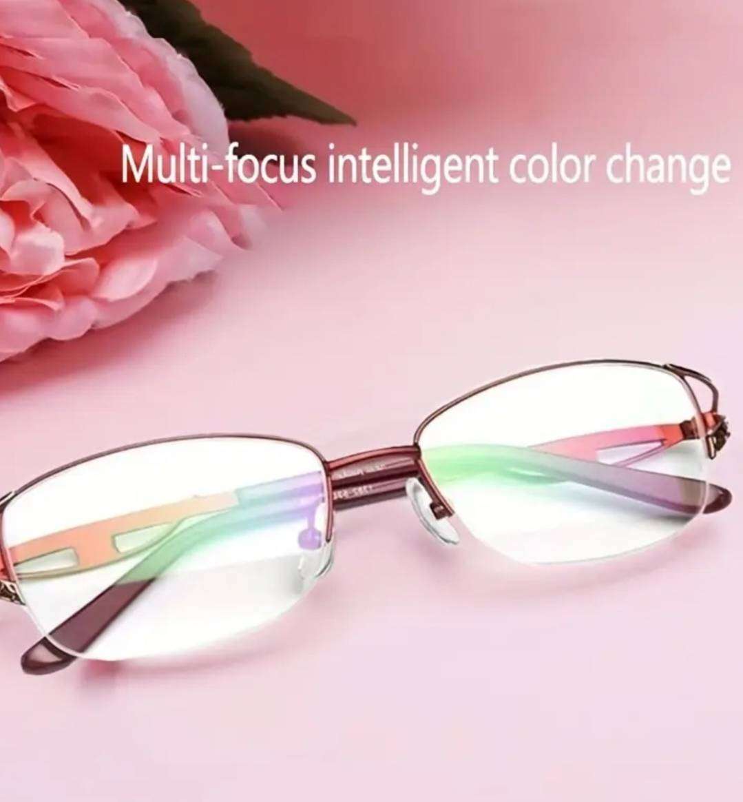Women's Progressive Multifocal Glasses with Progressive Lens - Lens Tint +2