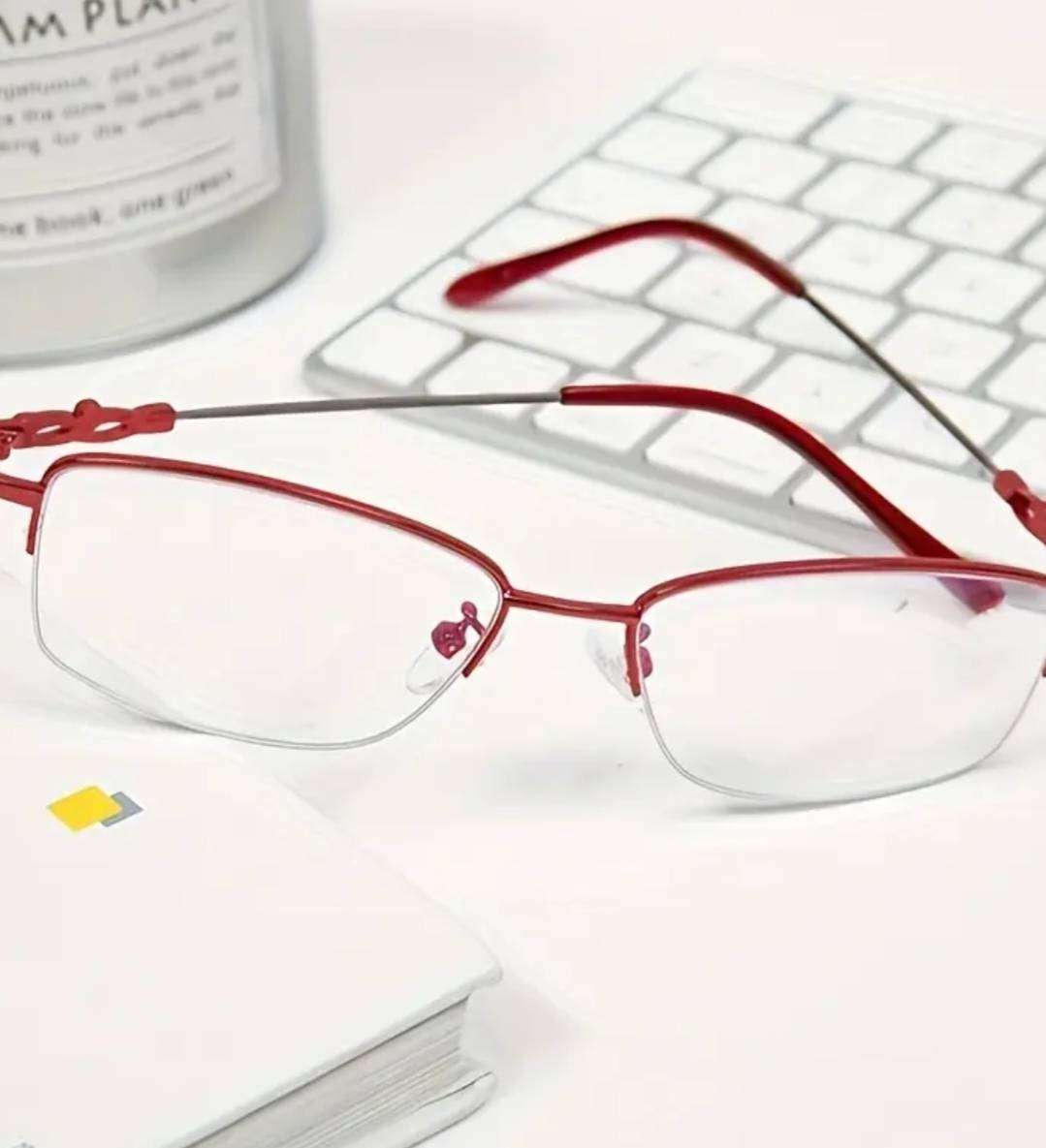 Women'S Progressive Multifocal Reading Glasses - +2.0 - Red With Protective Case