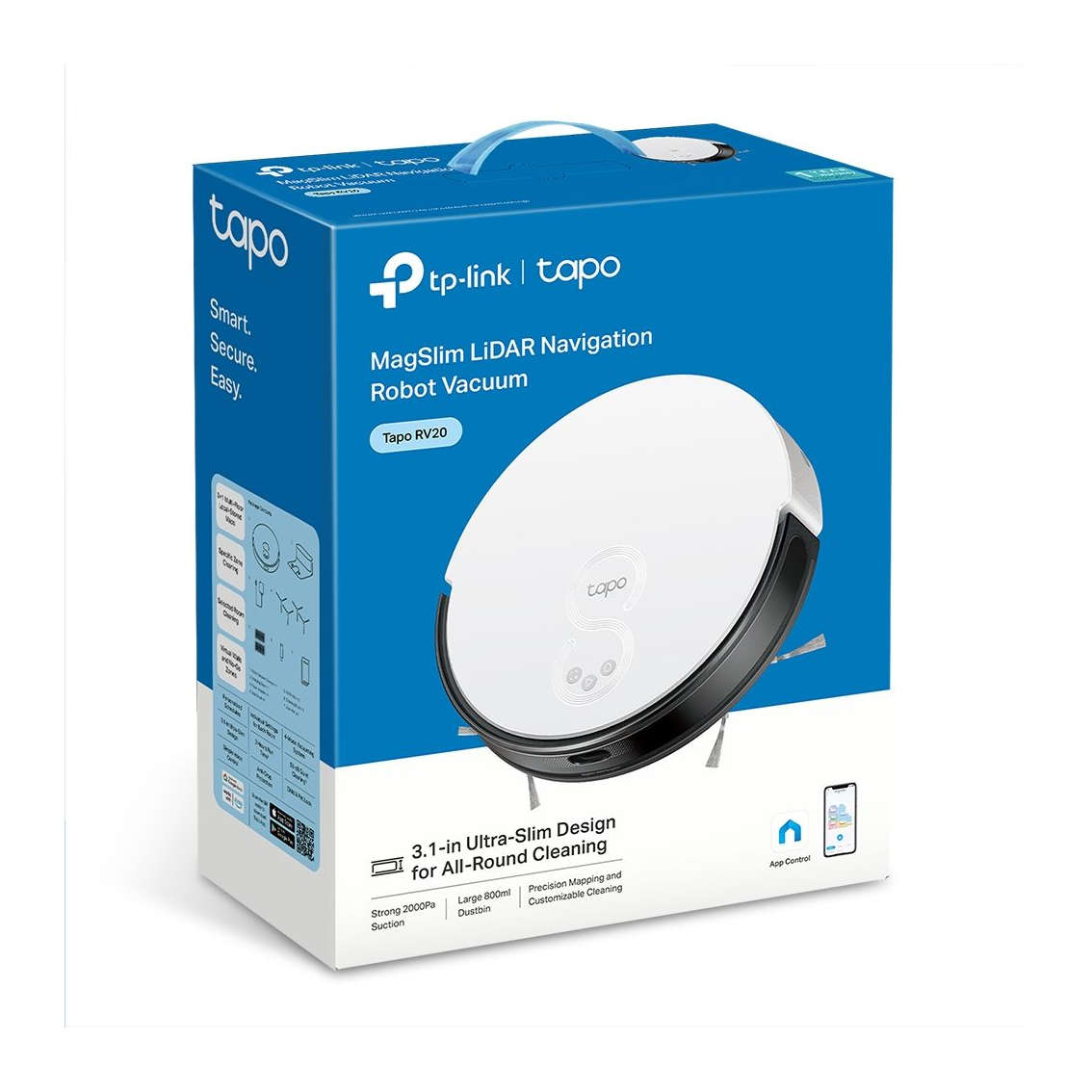 TP-Link Tapo RV20 - Ultra Slim Hyper Suction Smart Robot Vacuum Cleaner