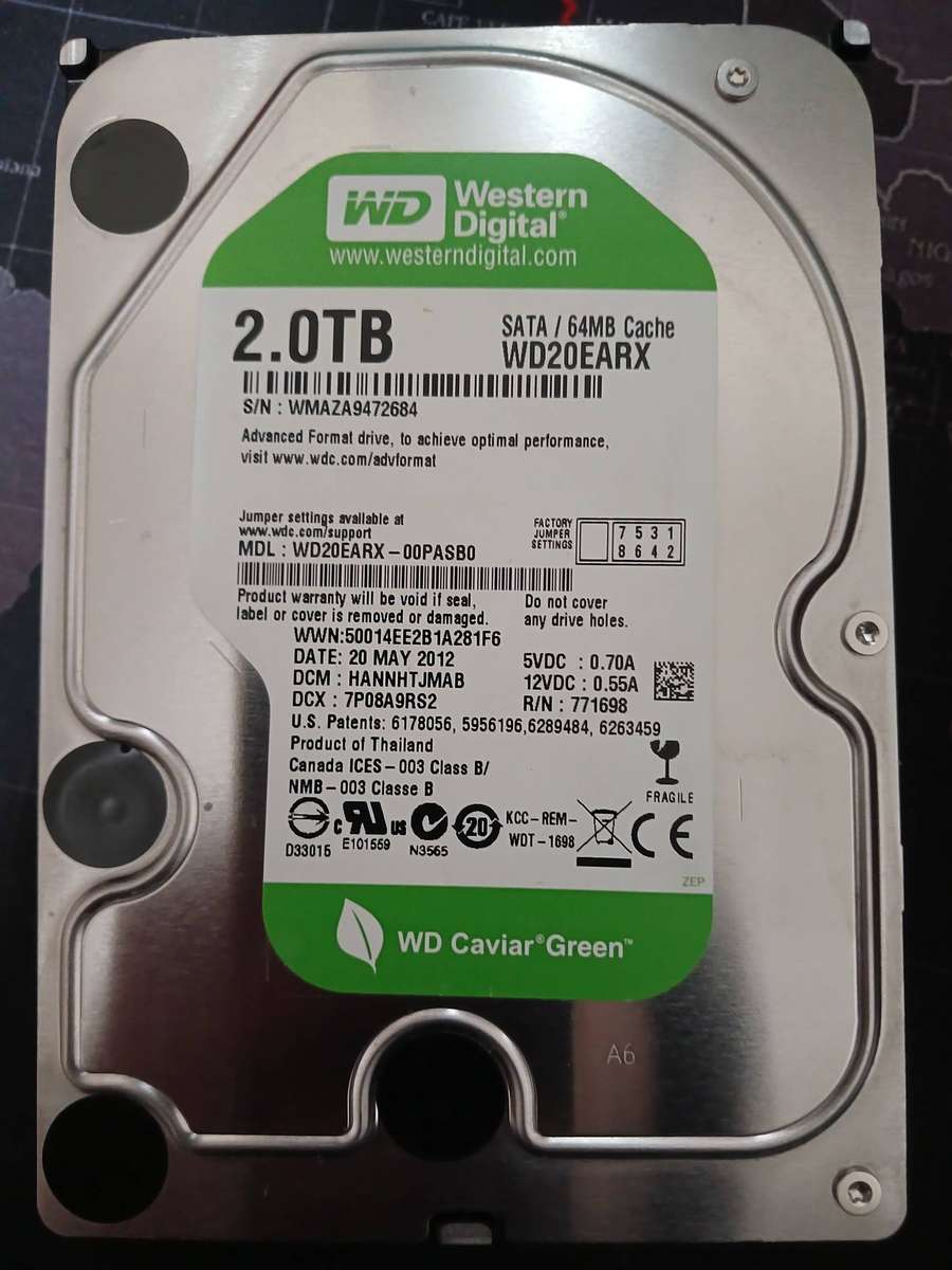 2TB Western Digital Caviar Green Hard Drive