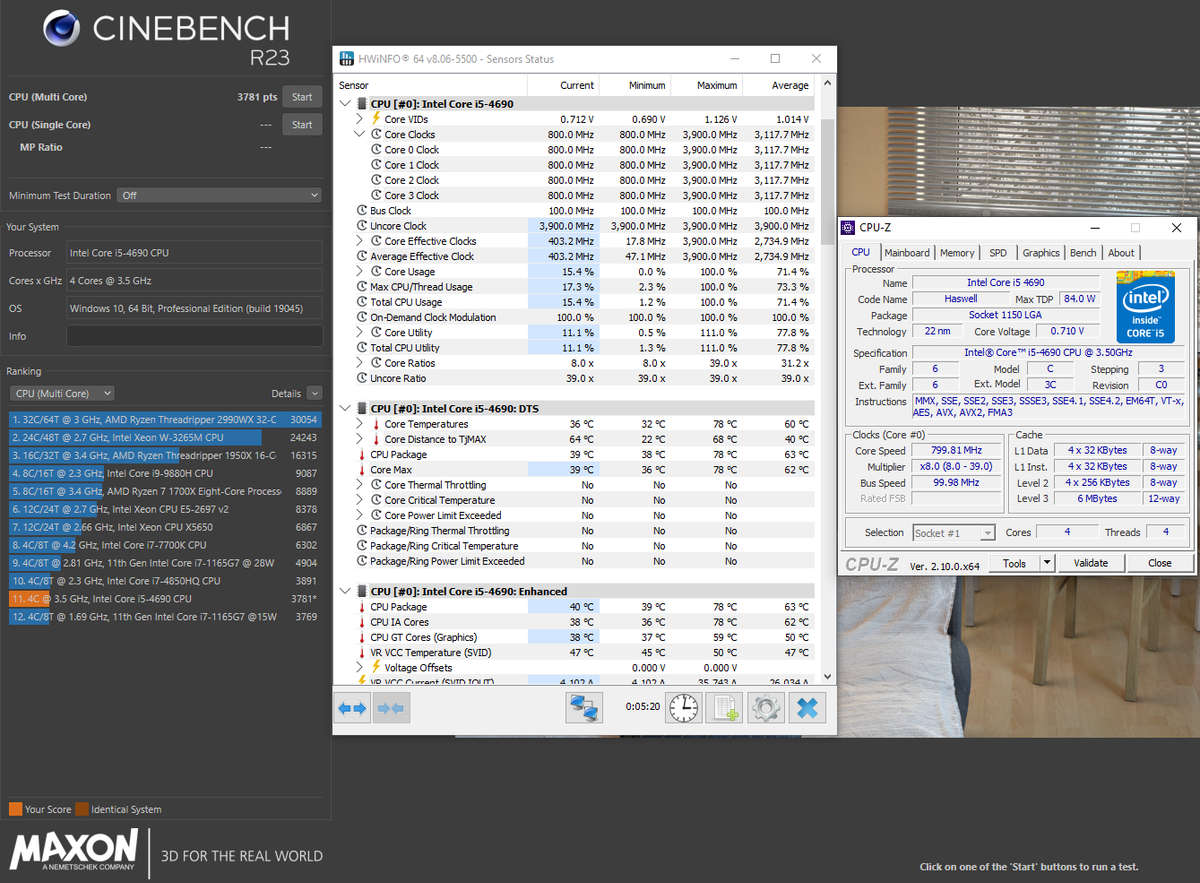 Asus H97-Pro Gamer + 16GB DDR 3 1600MHz RAM + I5-4690 CPU