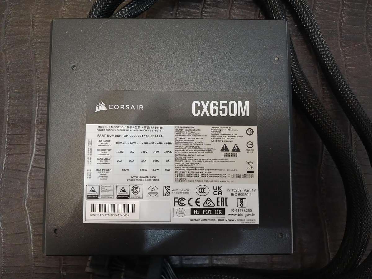 Corsair CX650M Semi-Modular ATX Power Supply